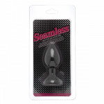 Анальна пробка Black Silicone Heart Purple