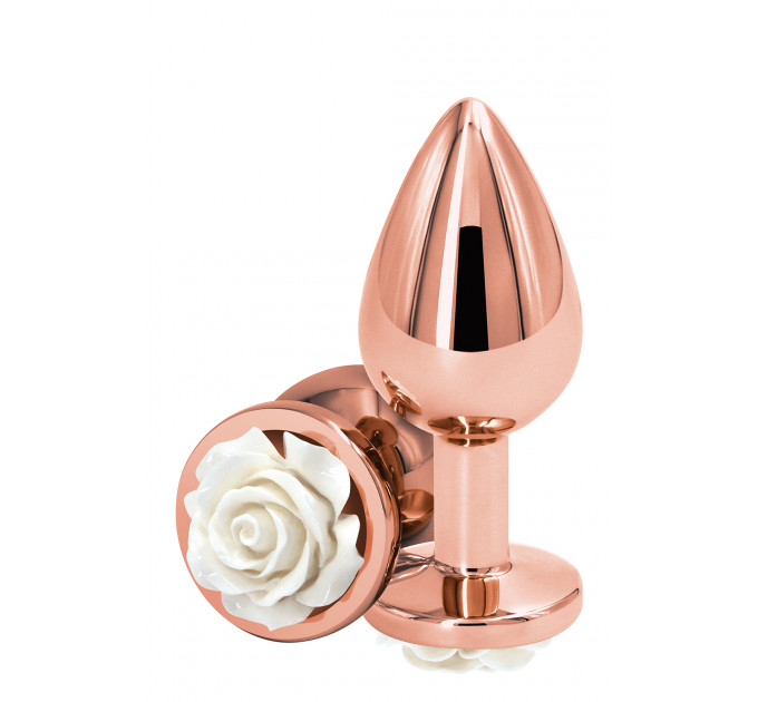Анальний плаг NS Novelties REAR ASSETS ROSE MEDIUM WHITE