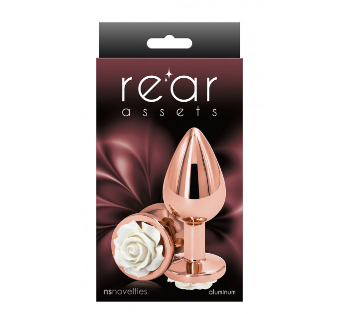Анальний плаг NS Novelties REAR ASSETS ROSE MEDIUM WHITE