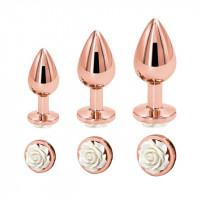 Анальний плаг NS Novelties REAR ASSETS ROSE MEDIUM WHITE