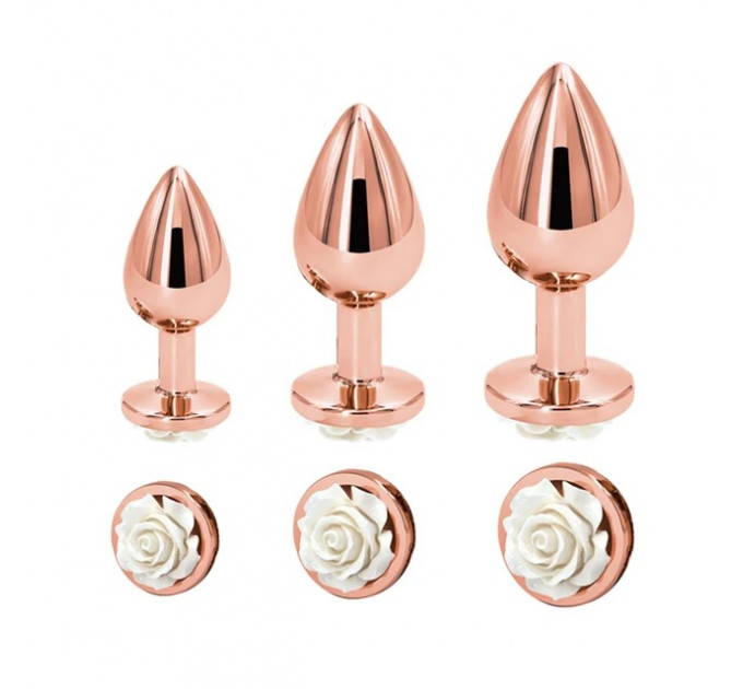 Анальний плаг NS Novelties REAR ASSETS ROSE MEDIUM WHITE