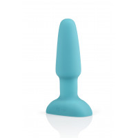 Анальна пробка з вібрацією та імітацією риммінгу b-Vibe Rimming Plug 2, блакитна