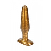 Анальная пробка золотая Chisa Dark Muscle Hiney Rod M