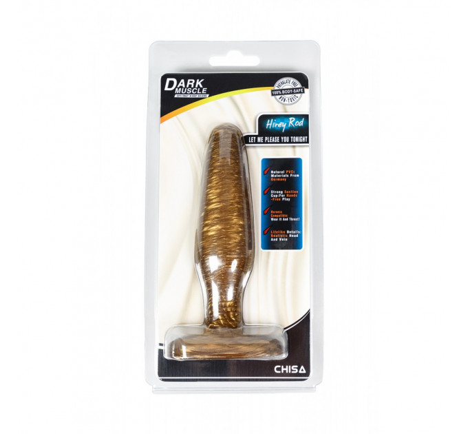 Анальная пробка золотая Chisa Dark Muscle Hiney Rod M