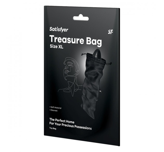 Чехол для хранения секс-девайсов Satisfyer Treasure Bag, черный, XL