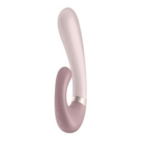 Подвійний смарт вібратор з функцією нагріву Satisfyer Heat Wave Connect App Mauve ніжно-рожевий