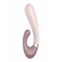 Подвійний смарт вібратор з функцією нагріву Satisfyer Heat Wave Connect App Mauve ніжно-рожевий