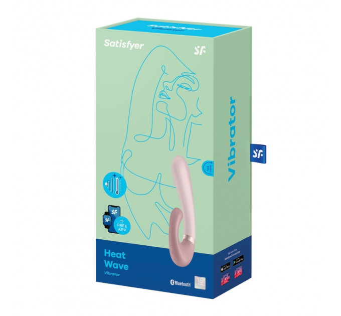 Подвійний смарт вібратор із функцією нагріву Satisfyer Heat Wave Connect App Mauve