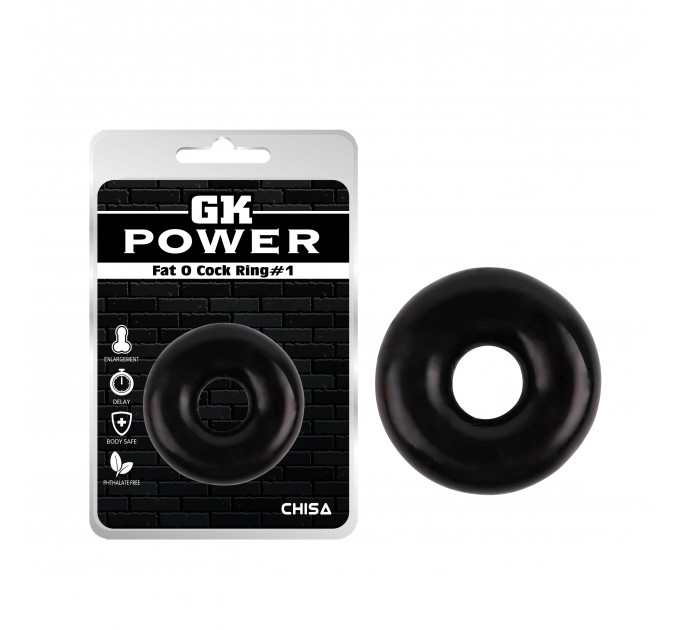 Эрекционное кольцо Chisa GK Power Fat O Cock Ring # 1, черное