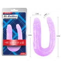 Фаллоимитатор двойной Chisa Hi-Rubber 13 Inch Dildo, фиолетовый