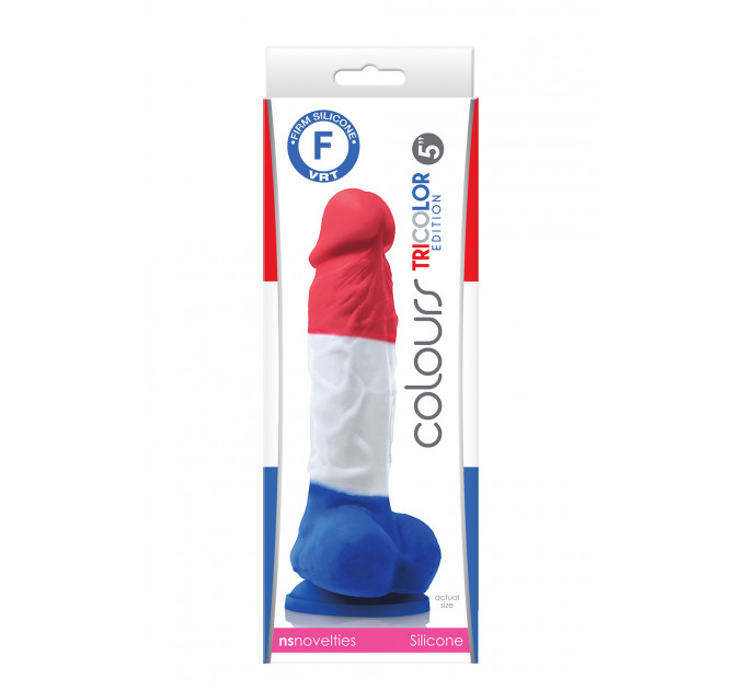 Фаллоимитатор силикон NS Novelties COLOURS PLEASURES TRICOLOR 5INCH DILDO