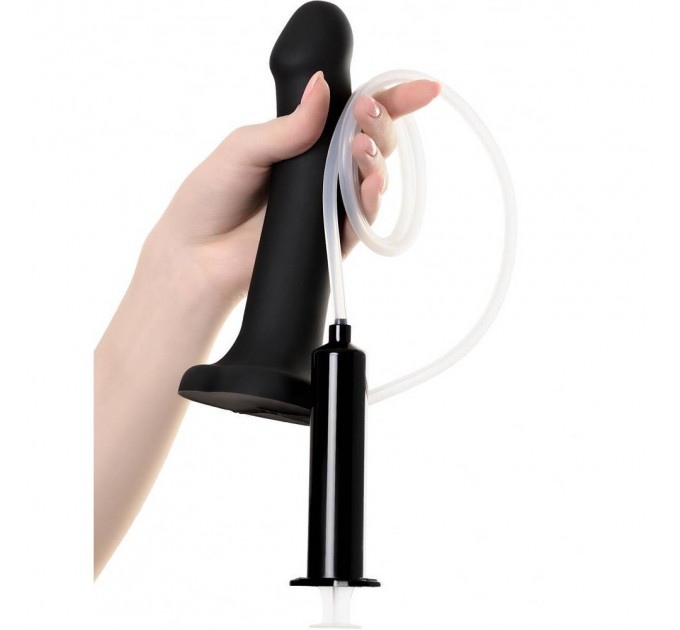 Фалоиммитатор с семяизвержением Strap-On-Me, черный, размер L, 19.6 х 3.6 см