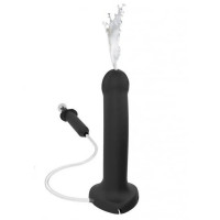 Фалоиммитатор с семяизвержением Strap-On-Me, черный, размер L, 19.6 х 3.6 см