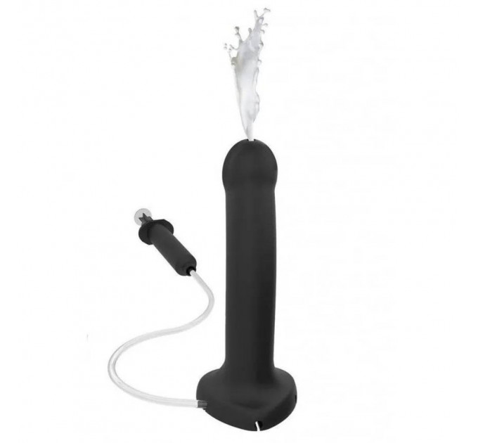 Фалоиммитатор с семяизвержением Strap-On-Me, черный, размер L, 19.6 х 3.6 см