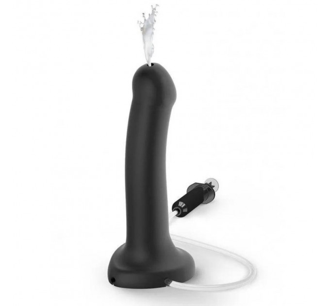 Фалоиммитатор с семяизвержением Strap-On-Me, черный, размер L, 19.6 х 3.6 см