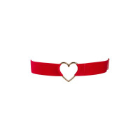 Гартер на одну ніжку серце, червоний Obsessive Elianes garter O/S
