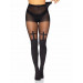 Колготки с имитацией чулок с крестами Leg Avenue Bless Me Cross, размер O/S