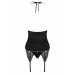 Корсет кружевной с трусиками Obsessive 828-COR-1, черный, S/M