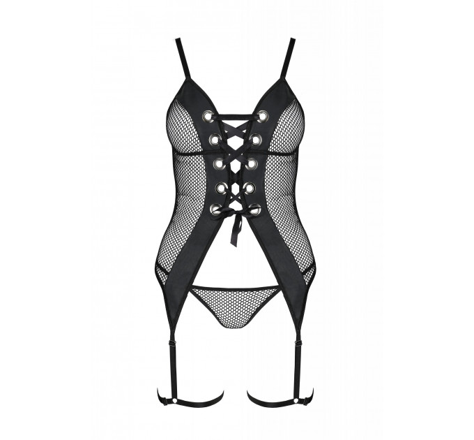 Корсет и стринги черный S/M BETH CORSET - Passion