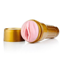 Мастурбатор вагіну в колбі Fleshlight Pink Lady Stamina Training Unit, кібершкіра, рельєфний