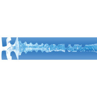 Мастурбатор в колбе с ребристой структурой Fleshlight Turbo Thrust Blue Ice, прозрачно-голубой
