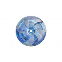 Мастурбатор в колбе с ребристой структурой Fleshlight Turbo Thrust Blue Ice, прозрачно-голубой