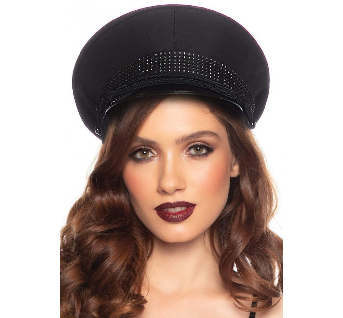 Офіцерський капелюх Festival Officer Hat від Rhinestone Leg Avenue, чорний