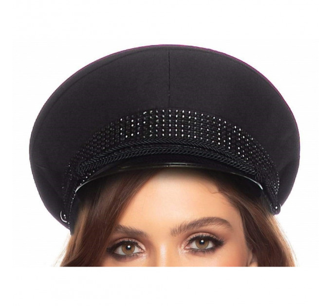 Офіцерський капелюх Festival Officer Hat від Rhinestone Leg Avenue, чорний