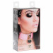 Нашийник широкий рожевий Kinky Diva Collar Me! із золотистим замочком у вигляді серця та ключиком