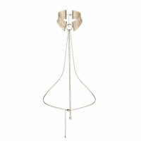 Ожерелье-ошейник з цепочкою Bijoux Indiscrets золоте, 59 см
