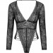 Сексуальное ажурное боди с рукавами Obsessive Merlys teddy M/L