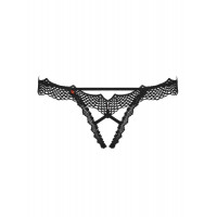 Трусики с открытым доступом Obsessive BRAVELLE черные, L/XL