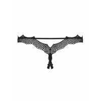 Трусики с открытым доступом Obsessive BRAVELLE черные, L/XL