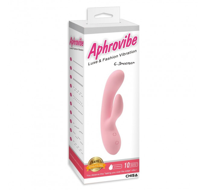 Вибратор-кролик для точки G Chisa Aphrovibe G-Dreamer силиконовый, розовый