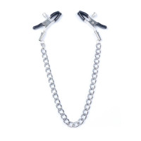 Затискачі на соски DS Fetish Nipple clamps iron L silver 64 g