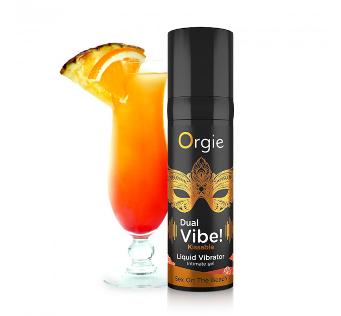 Жидкий вибратор коктейль СЕКС НА ПЛЯЖЕ DUAL VIBE!, 15 мл Orgie (Бразилия-Португалия)
