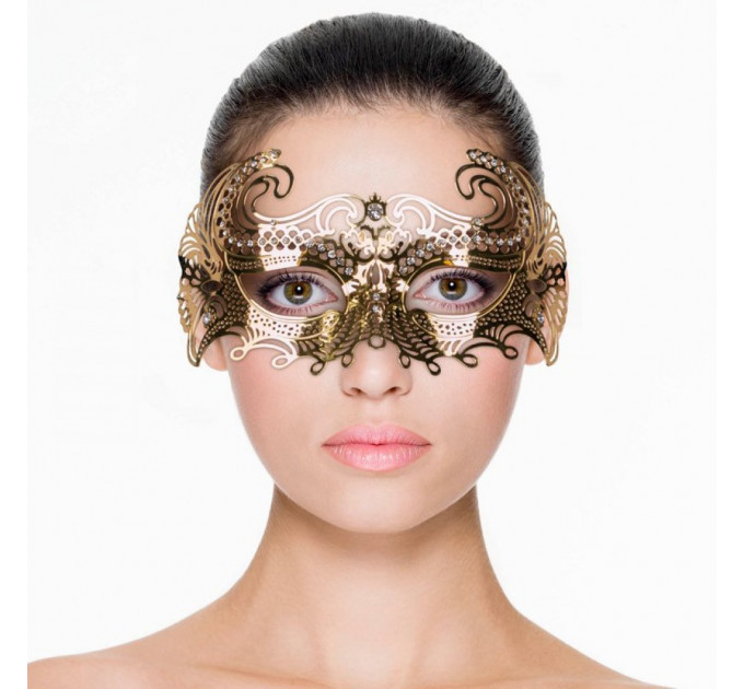 Маска металева золото Easytoys Venetiaans Masker