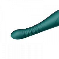 Вібромасажер з фрикціями і управлінням зі смартфона ZALO KING, Turquoise Green