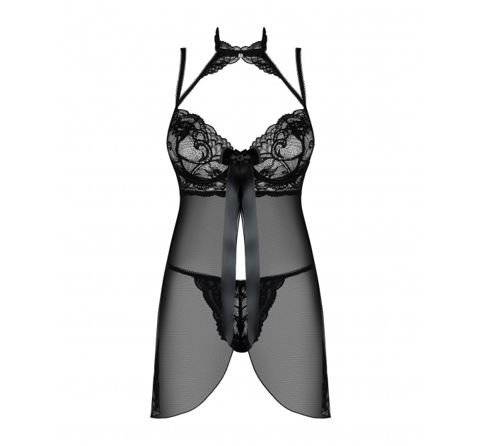Пеньюар Obsessive Elizenes babydoll & thong S/M