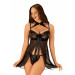 Пеньюар Obsessive Elizenes babydoll & thong S/M