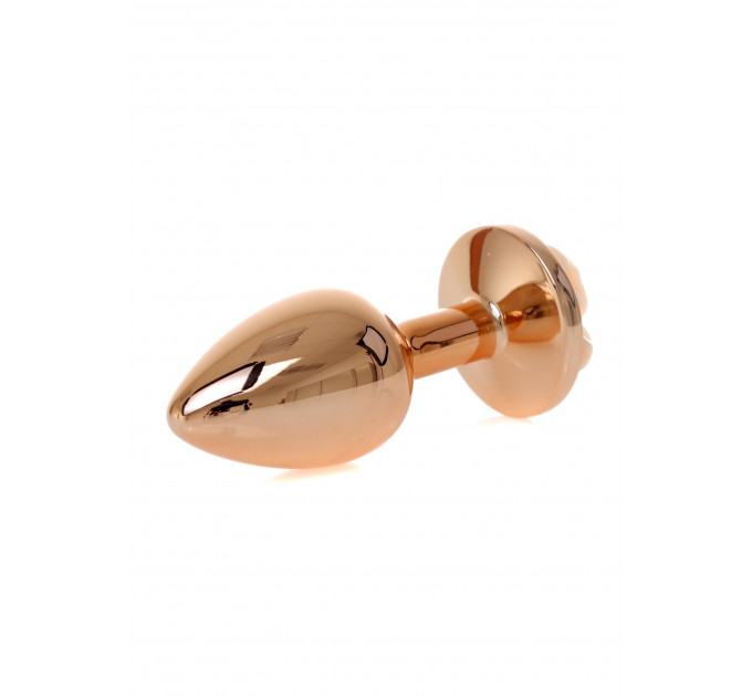 Анальна пробка з помаранчевою трояндочкою Plug-Jewellery Red Gold PLUG ROSE-Peach