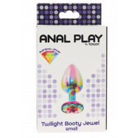 Анальна пробка S із кристалом Toy Joy, різнокольорова