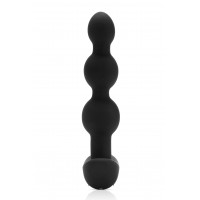 Анальні кульки з пультом, 2 мотори B-Vibe TRIPLET ANAL BEADS, чорні