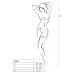 Бодистокинг BS061 black Passion, с имитацией чулок и открытым доступом, черный, S/L