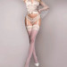 Панчохи білі Ballerina's Secret IVORY 20 den з мереживним верхом на силіконовій стрічці, L/XL