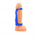 Ерекційне кільце Chisa Get Lock Double Girth Cages з двома кріпленнями, синє