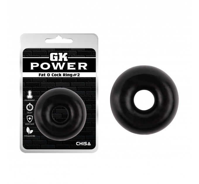 Ерекційне кільце Chisa GK Power Fat O Cock Ring # 2, чорне