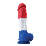 Фаллоимитатор силикон NS Novelties COLOURS PLEASURES TRICOLOR 8" DILDO