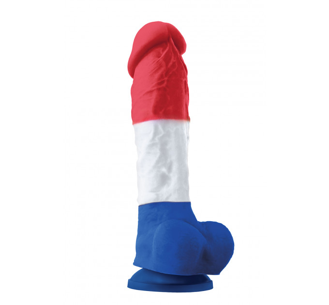 Фаллоимитатор силикон NS Novelties COLOURS PLEASURES TRICOLOR 8" DILDO