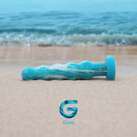 Фаллоимитатор рельефный Gildo из стекла, голубой